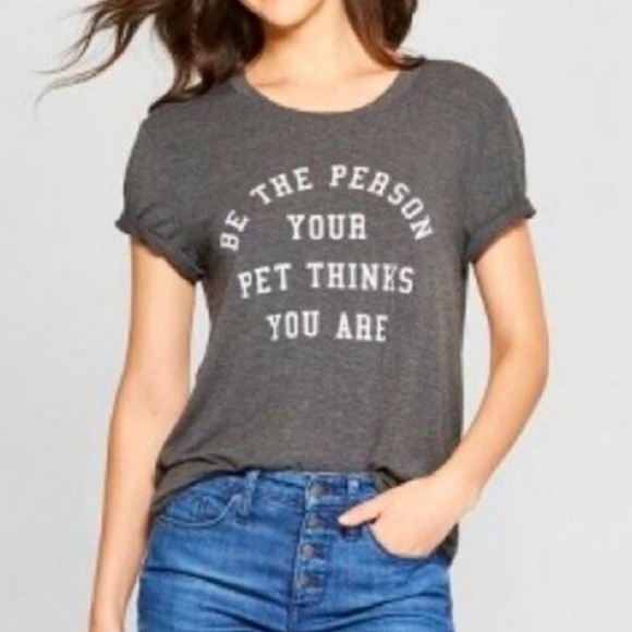 Fifth Sun Small grey tshirt be the person your pet thinks you are - Picture 1 of 7